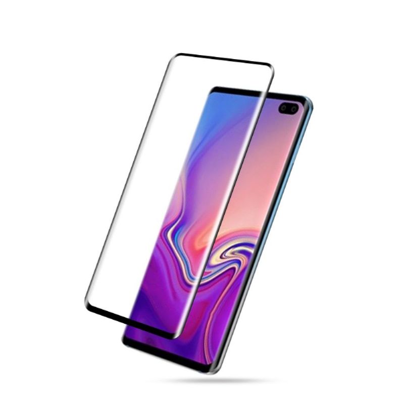 Samsung Galaxy S10 Plus  - Protection d’écran en verre trempé Full Size - Noir