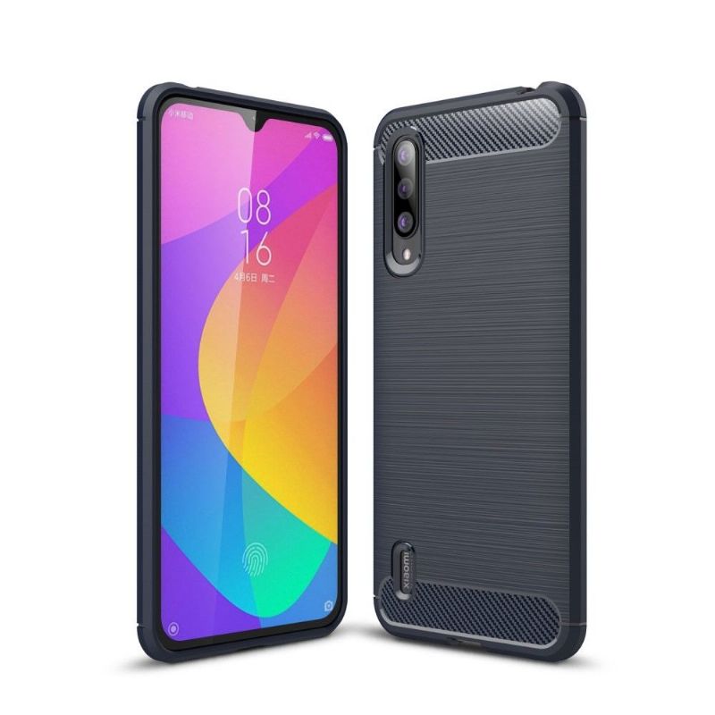 Xiaomi Mi 9 Lite - Coque gel brossé carbone