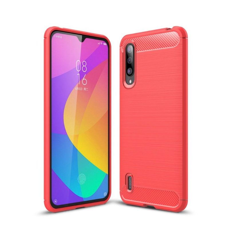 Xiaomi Mi 9 Lite - Coque gel brossé carbone