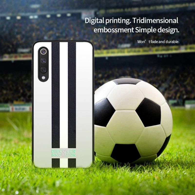 Xiaomi Mi 9 - Coque Nillkin motifs rayés noir / blanc