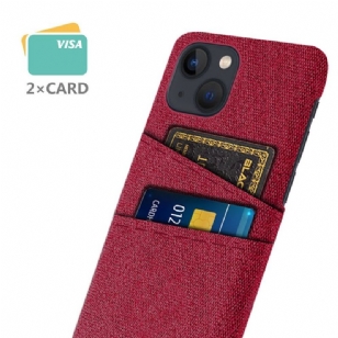 Coque iPhone 13 mini Tissu Porte-Cartes