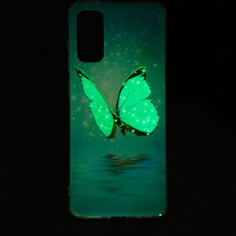 Coque Samsung Galaxy A33 5G Luminous papillon bleu