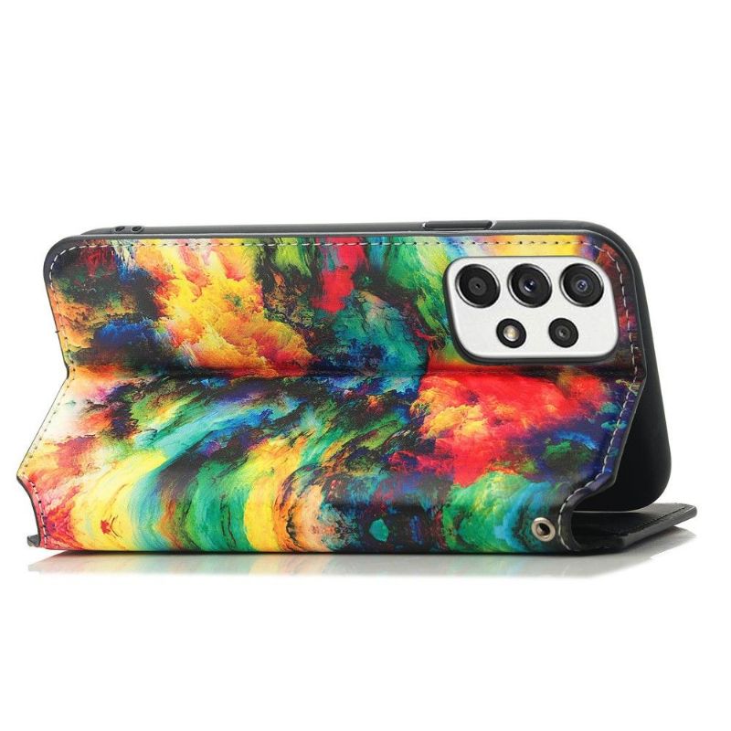 Housse Samsung Galaxy A33 5G Rabat Flip Nuage iridescent