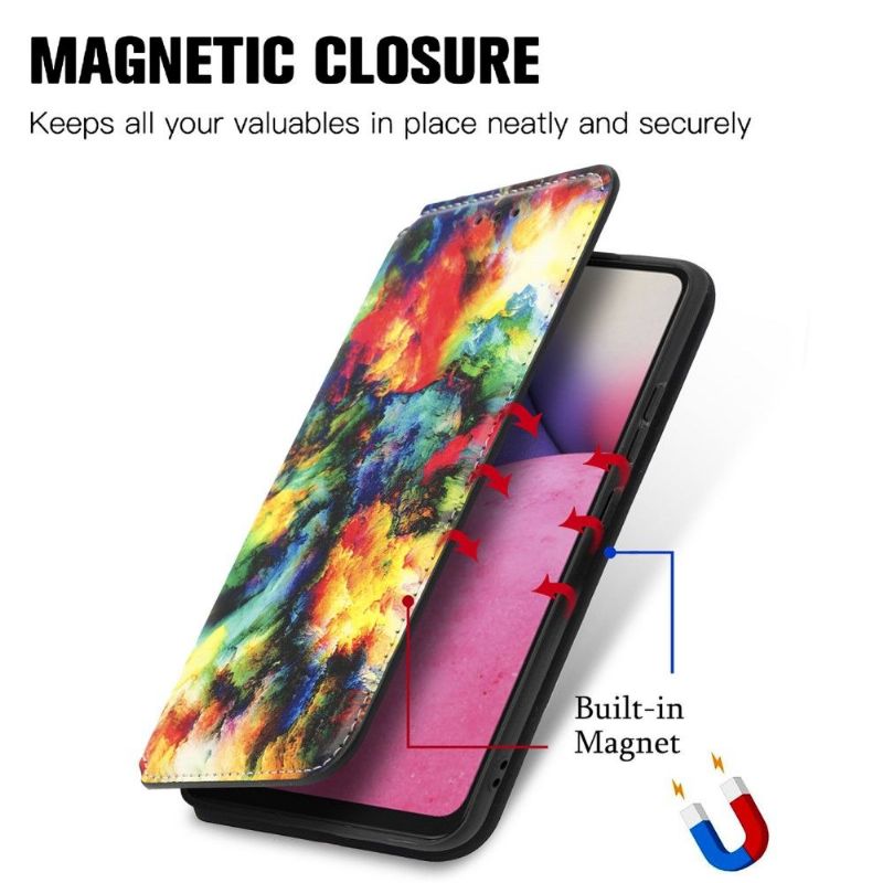 Housse Samsung Galaxy A33 5G Rabat Flip Nuage iridescent