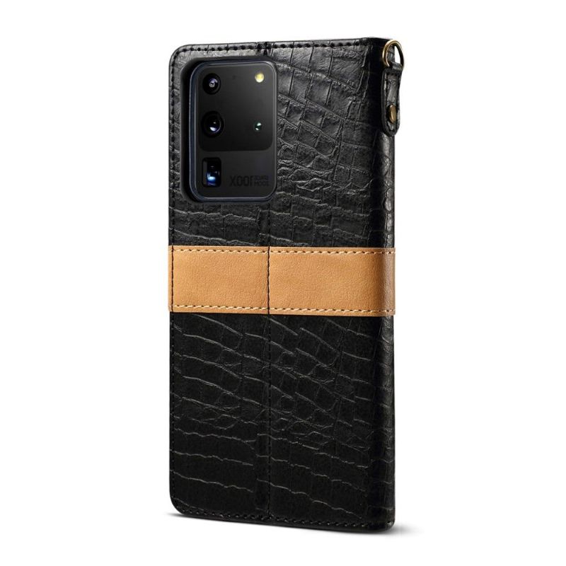 Housse Samsung Galaxy S20 Ultra effet cuir imitation croco