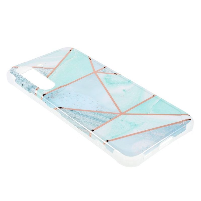 Coque Samsung Galaxy S22 5G Marbre Géométrique