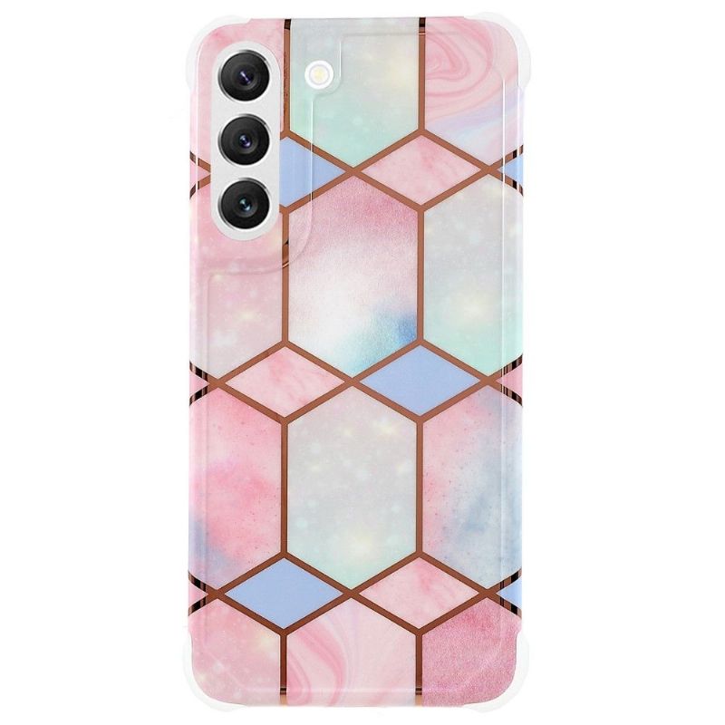 Coque Samsung Galaxy S22 5G Marbre Géométrique