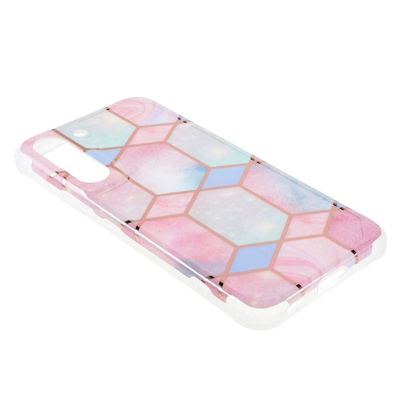 Coque Samsung Galaxy S22 5G Marbre Géométrique