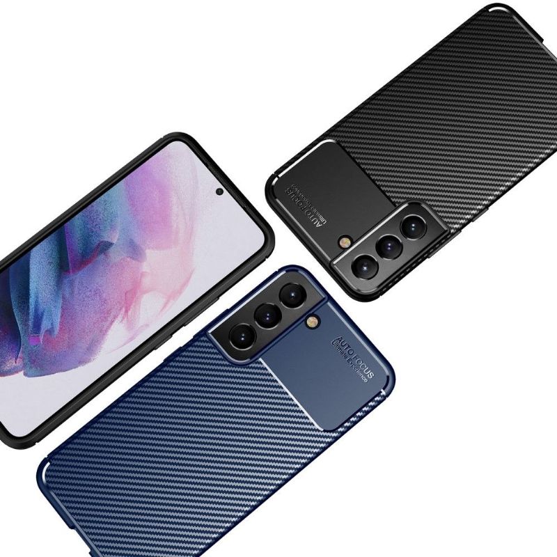 Coque Samsung Galaxy S22 5G style fibre de carbone