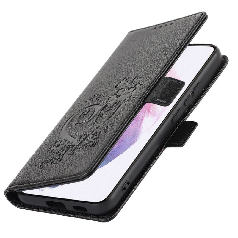 Housse Samsung Galaxy S22 5G Coeur Fleuri