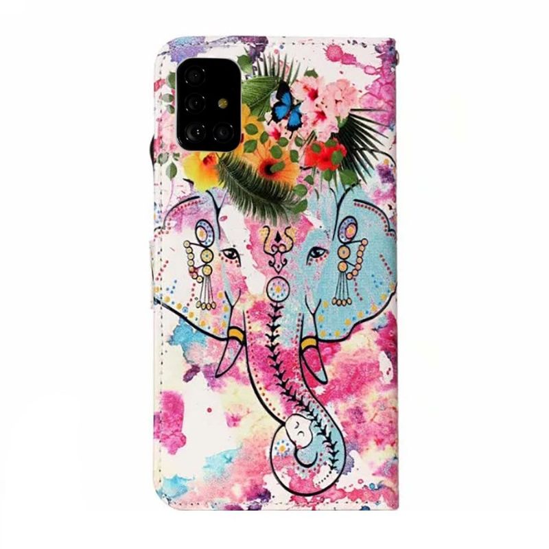 Housse Samsung Galaxy A71 Éléphant tropical