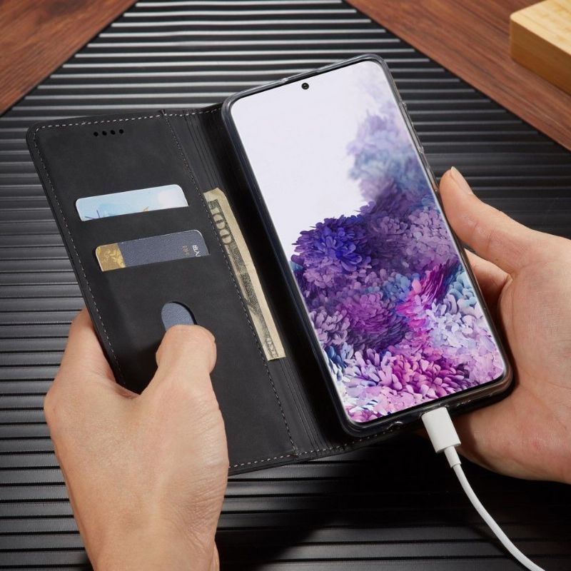 Housse Samsung Galaxy A71 LC.IMEEKE Élégance Porte Cartes