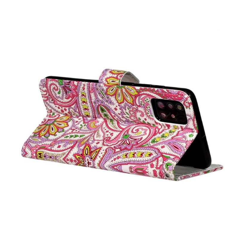 Housse Samsung Galaxy A71 paisley fleur