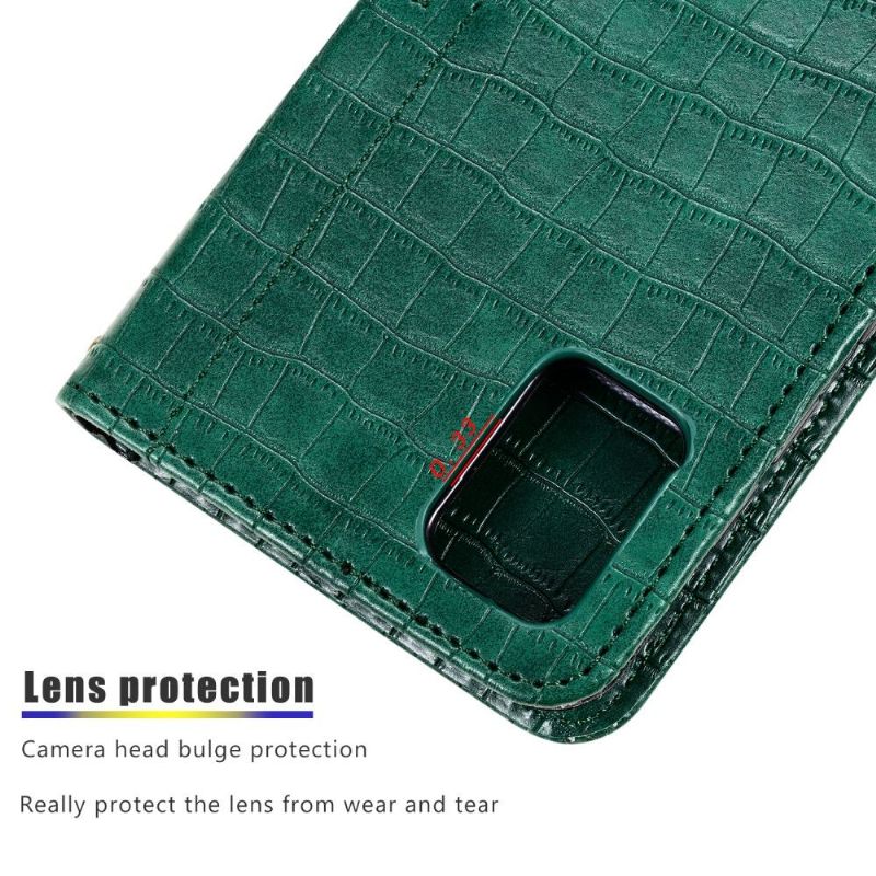 Samsung Galaxy A71 - Housse style cuir effet croco