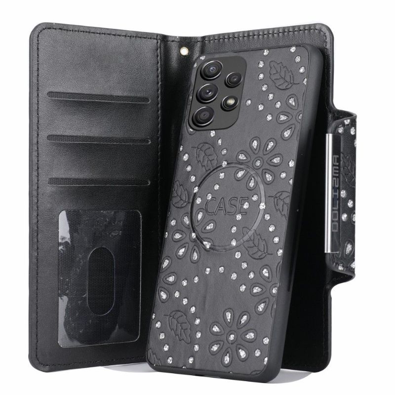 Coque et housse Samsung Galaxy A53 5G fleurs diamants
