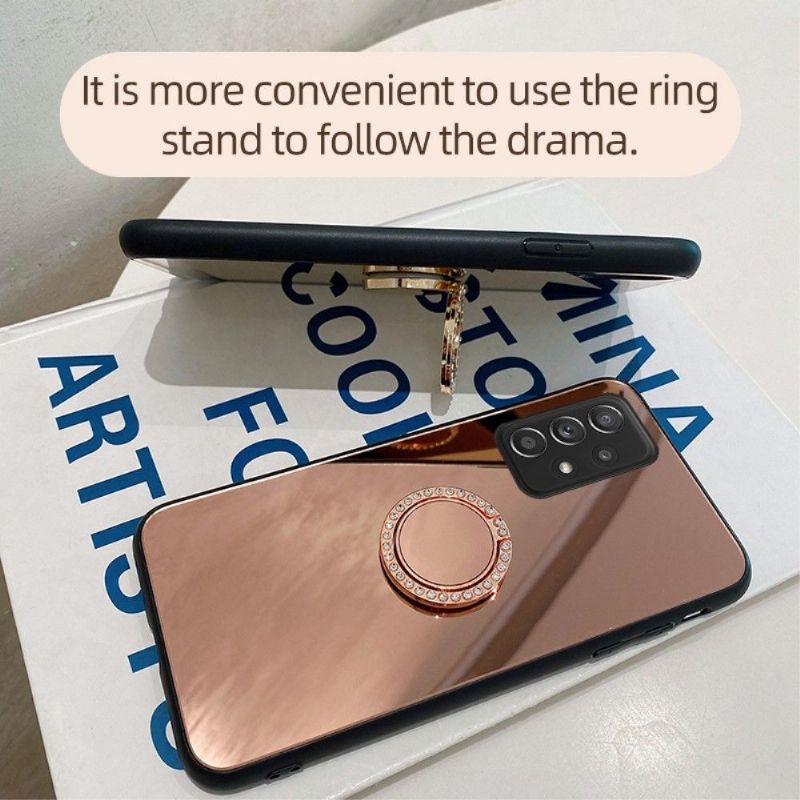 Coque Samsung Galaxy A53 5G effet miroir avec anneau