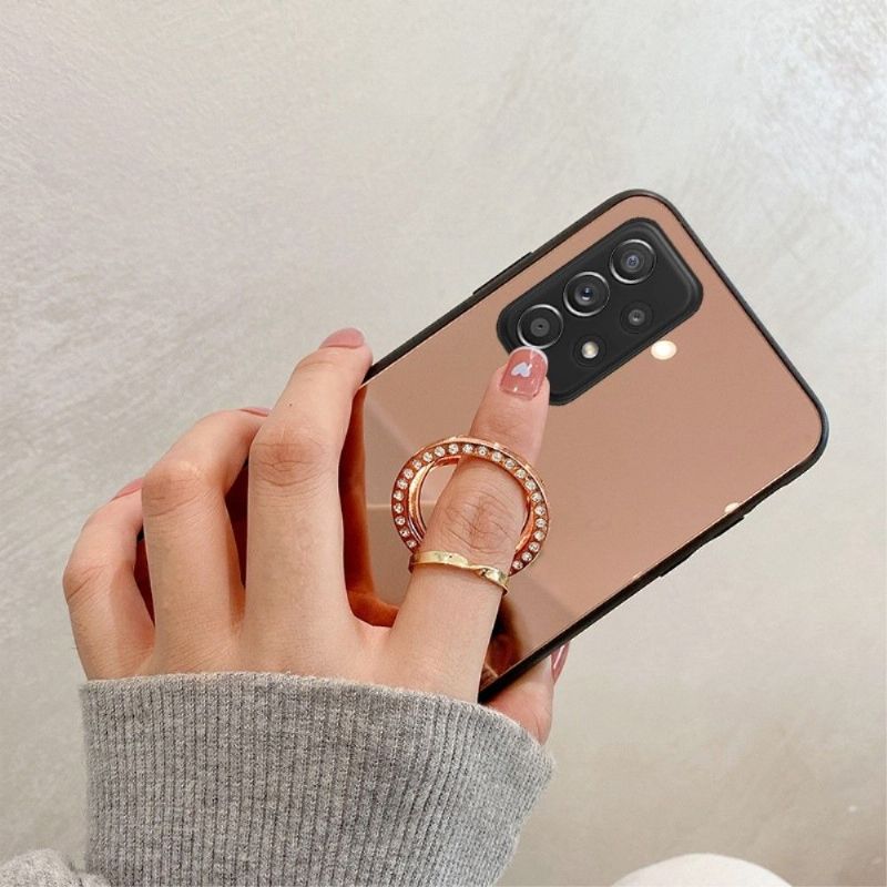 Coque Samsung Galaxy A53 5G effet miroir avec anneau