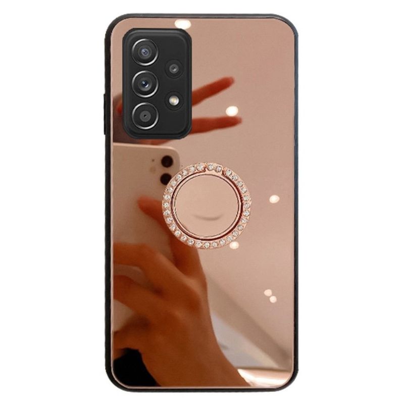 Coque Samsung Galaxy A53 5G effet miroir avec anneau
