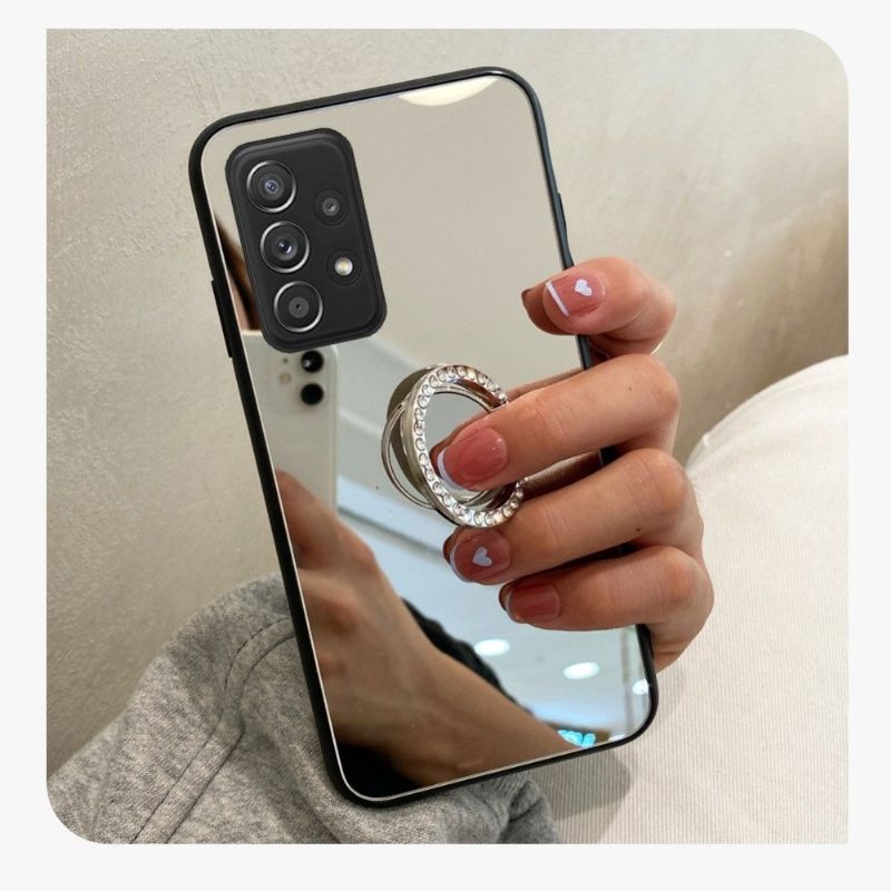 Coque Samsung Galaxy A53 5G effet miroir avec anneau