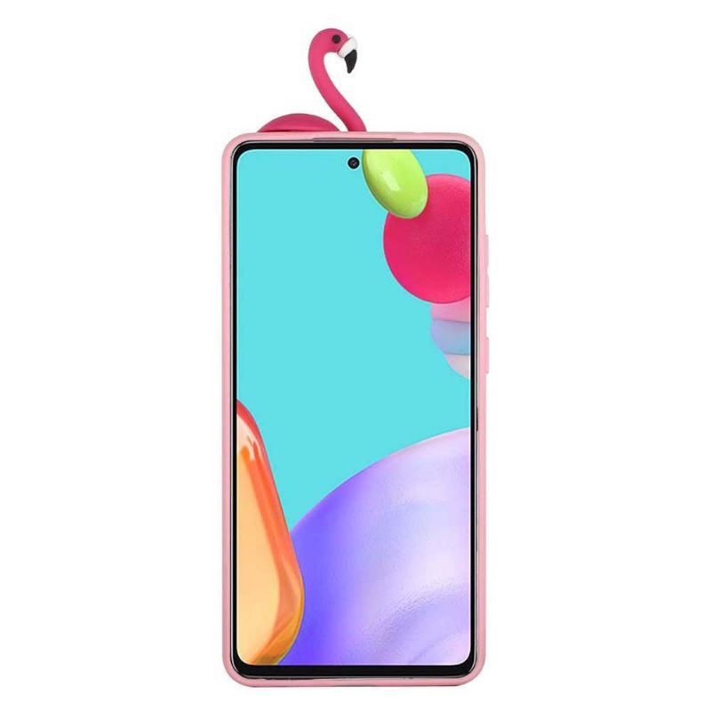 Coque Samsung Galaxy A53 5G Silicone Flamant Rose 3D