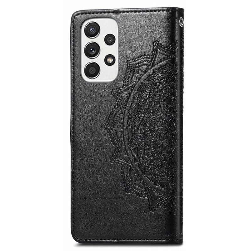 Housse Samsung Galaxy A53 5G Mandala relief en simili cuir