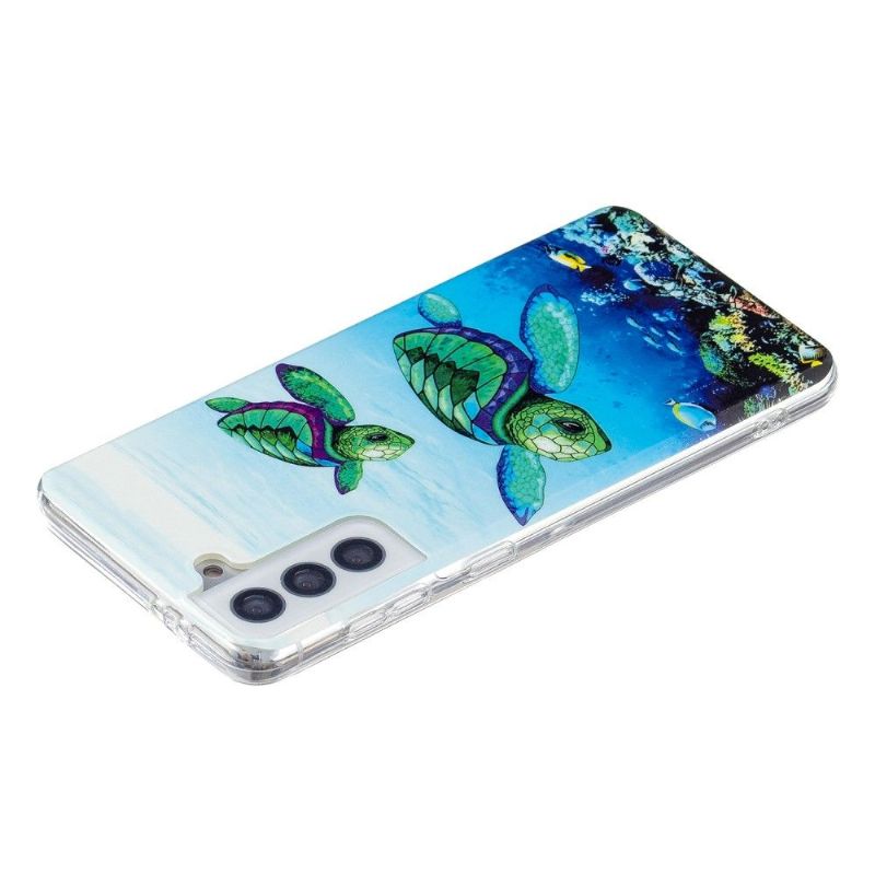 Coque Samsung Galaxy S21 FE Fluorescente Tortues