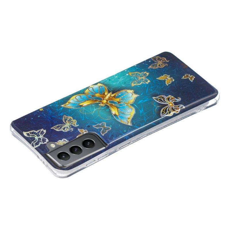 Coque silicone Samsung Galaxy S21 FE Papillons