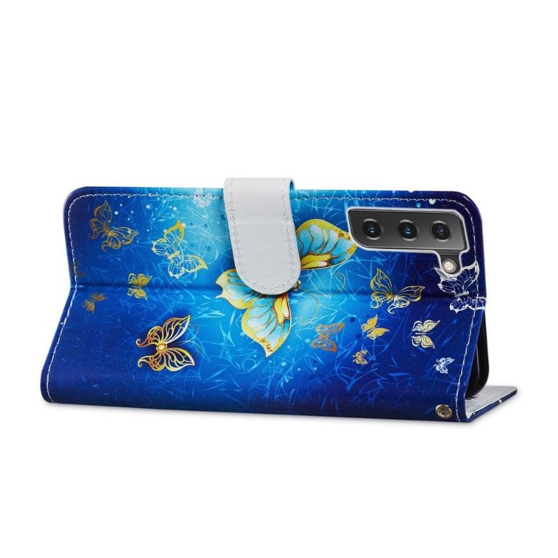 Housse Samsung Galaxy S21 FE Golden Butterfly