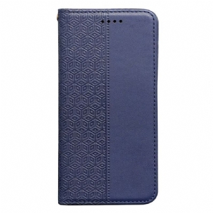 Flip Cover Xiaomi Redmi Note 14S Motif Quadrillé à Lanière