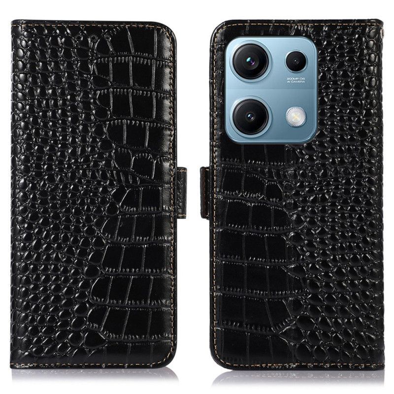 Housse Xiaomi Redmi Note 14S Cuir Texture Crocodile