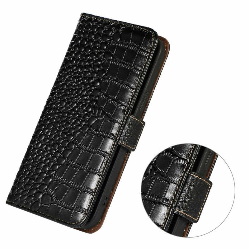 Housse Xiaomi Redmi Note 14S Cuir Texture Crocodile