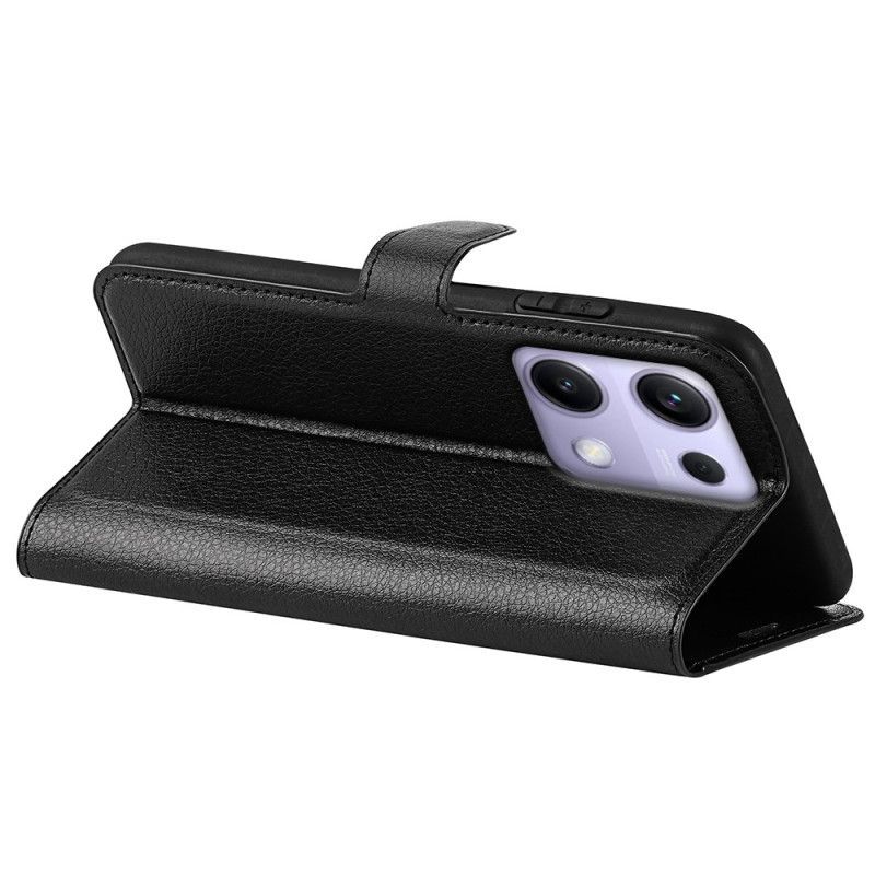 Housse Xiaomi Redmi Note 14S Simili Cuir Litchi Classique