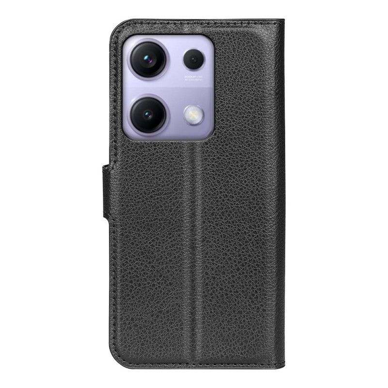 Housse Xiaomi Redmi Note 14S Simili Cuir Litchi Classique