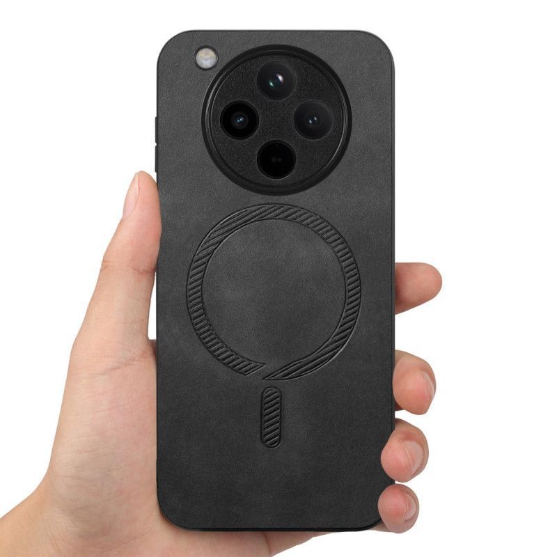 Coque Oppo Find X8 Compatible MagSafe Effet Cuir
