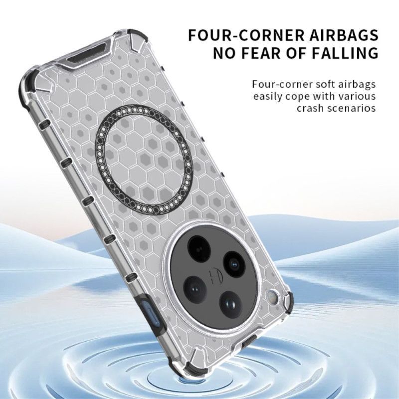 Coque Oppo Find X8 Compatible MagSafe Nid d'Abeille