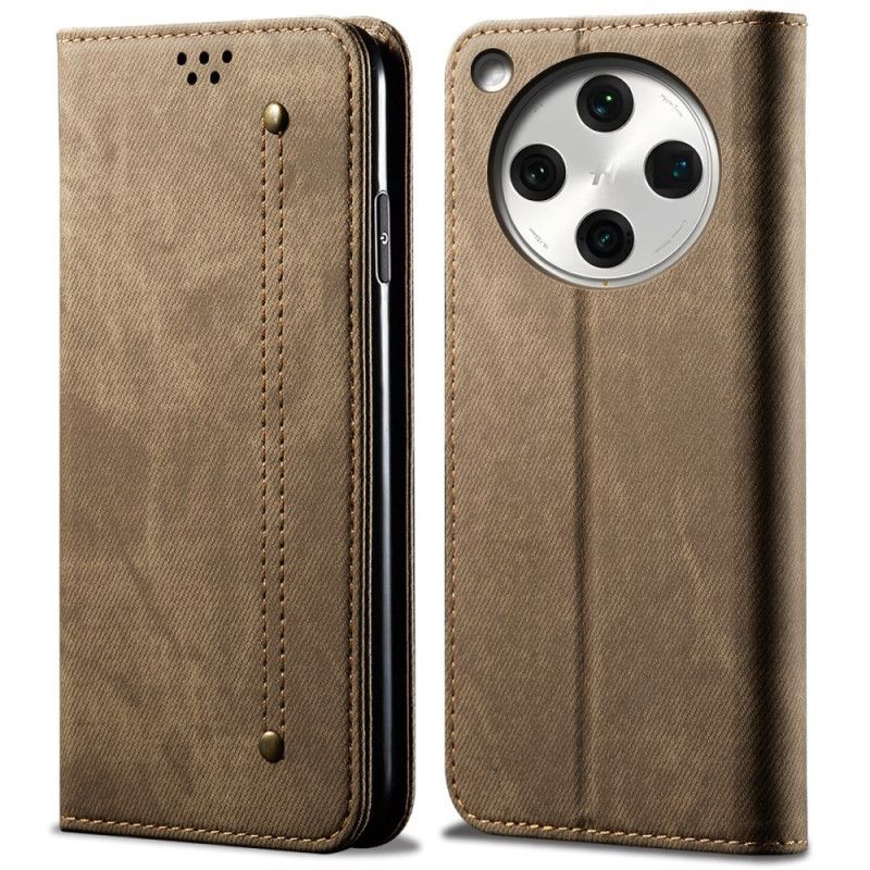 Flip Cover Oppo Find X8 Tissu jeans