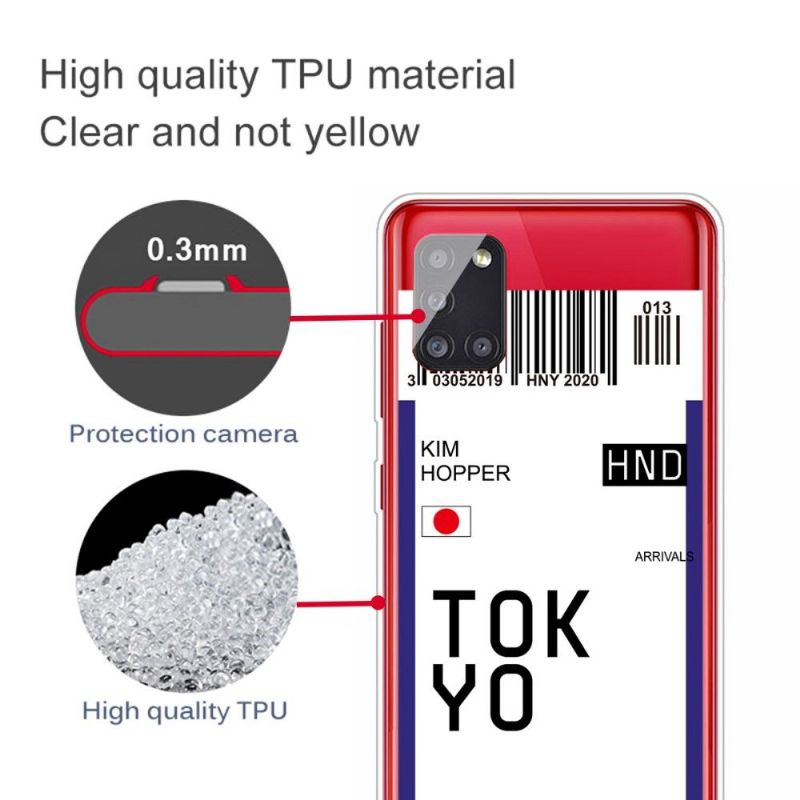 Coque Samsung Galaxy A51 5G Boarding Pass 05 TOKYO