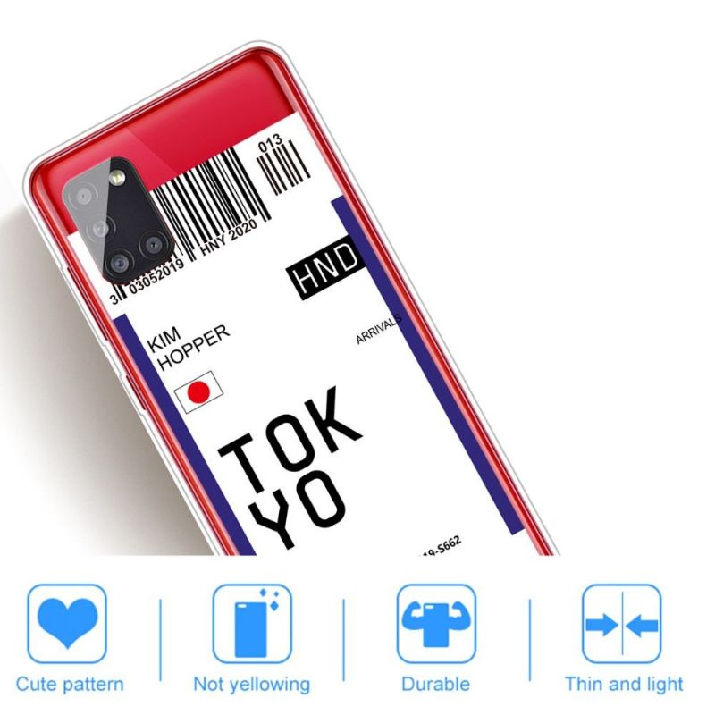 Coque Samsung Galaxy A51 5G Boarding Pass 05 TOKYO