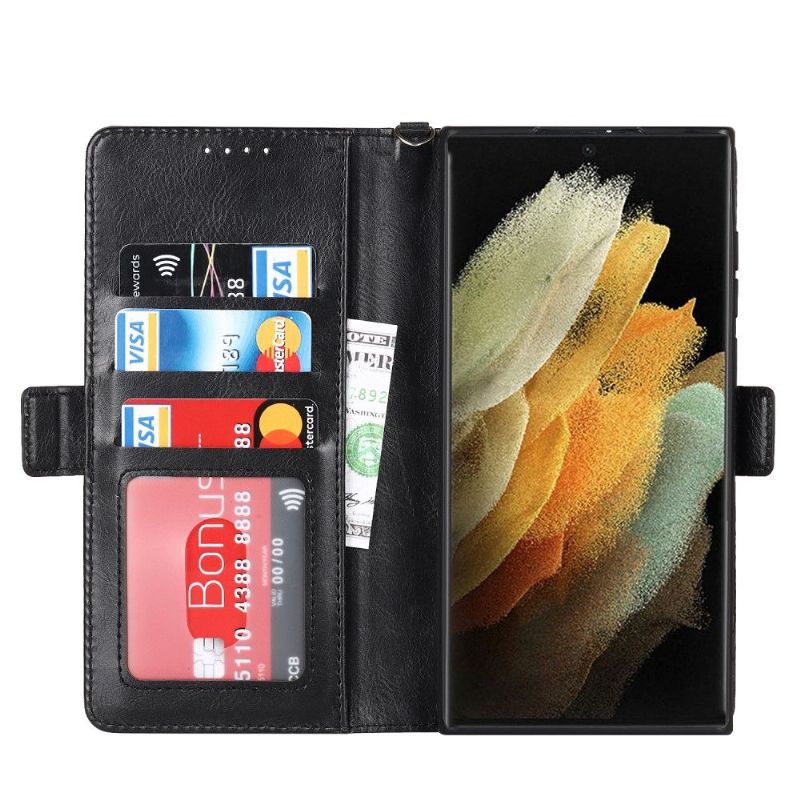 Étui Samsung Galaxy S22 Ultra 5G Rabat Pliable Porte Cartes