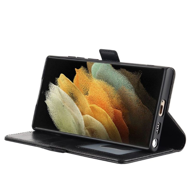Étui Samsung Galaxy S22 Ultra 5G Rabat Pliable Porte Cartes