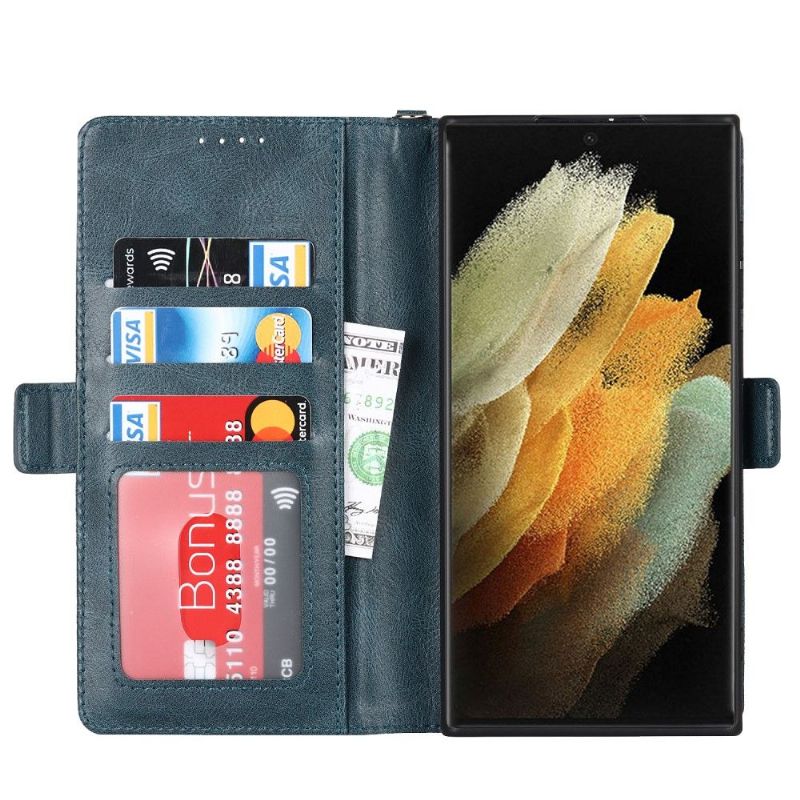 Étui Samsung Galaxy S22 Ultra 5G Rabat Pliable Porte Cartes