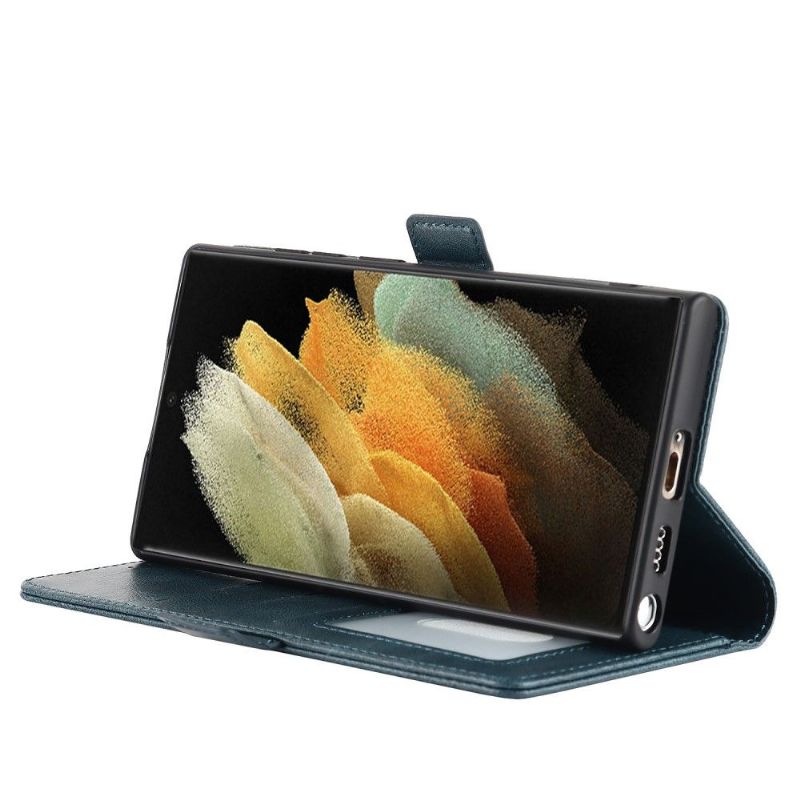Étui Samsung Galaxy S22 Ultra 5G Rabat Pliable Porte Cartes