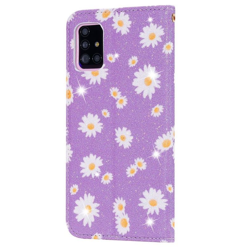 Housse Samsung Galaxy A51 5G Marguerites - Violet