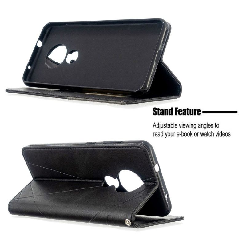 Housse Nokia 7.2 Célinia effet cuir porte cartes