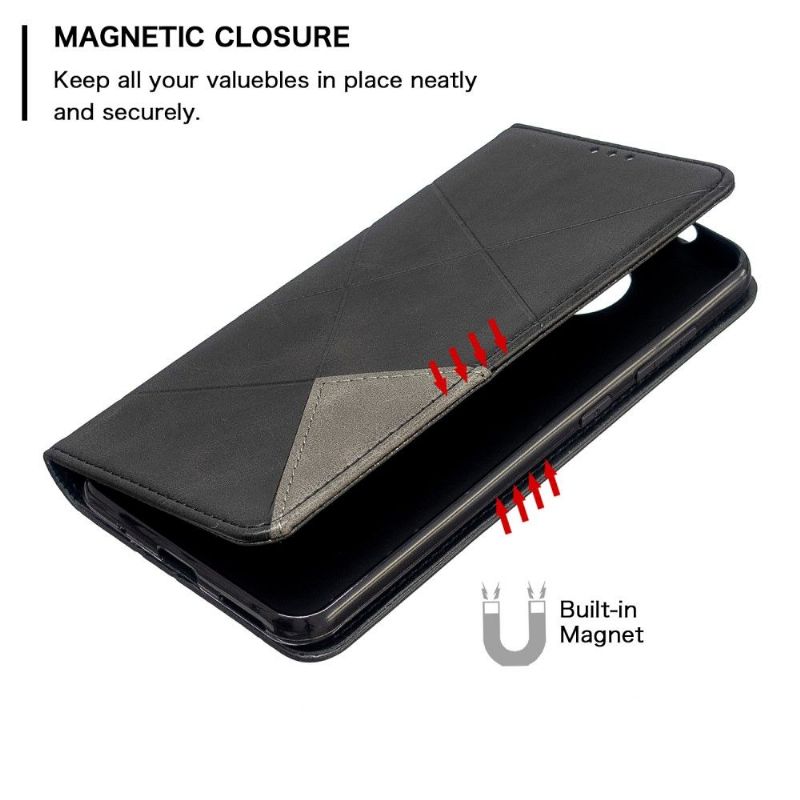 Housse Nokia 7.2 Célinia effet cuir porte cartes