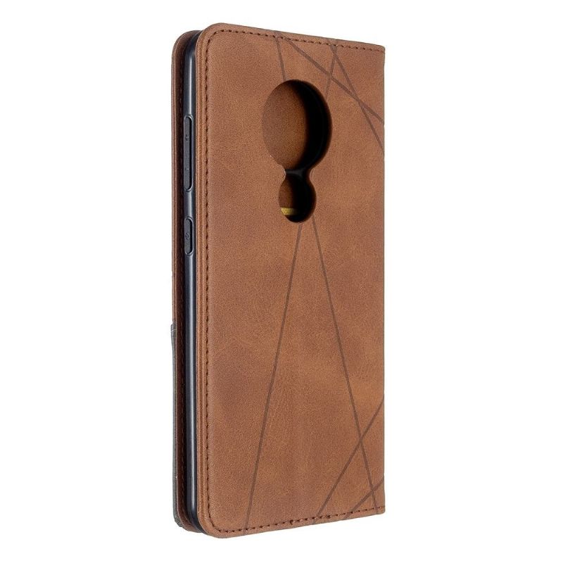 Housse Nokia 7.2 Célinia effet cuir porte cartes