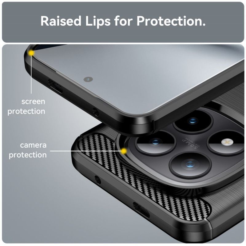 Coque Xiaomi Redmi Note 15 Pro Plus 5G / Poco M8 Pro 5G Fibre Carbone Brossée