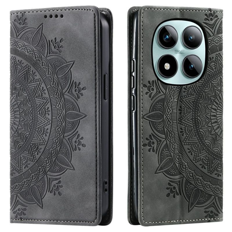 Flip Cover Xiaomi Redmi Note 15 Pro Plus 5G / Poco M8 Pro 5G Effet Daim Mandala