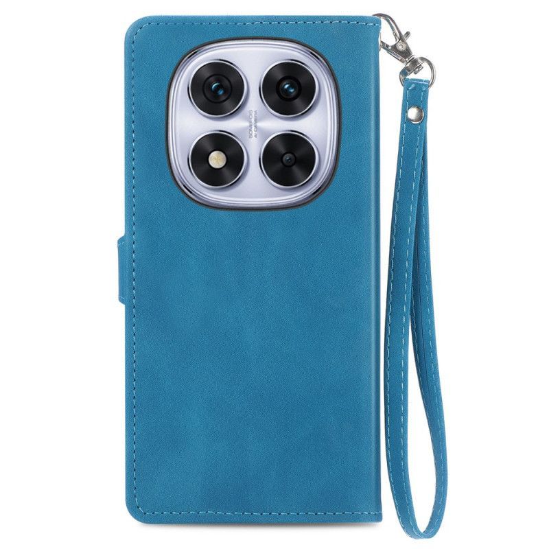 Housse Xiaomi Redmi Note 15 Pro Plus 5G / Poco M8 Pro 5G Effet Daim Motif Floral