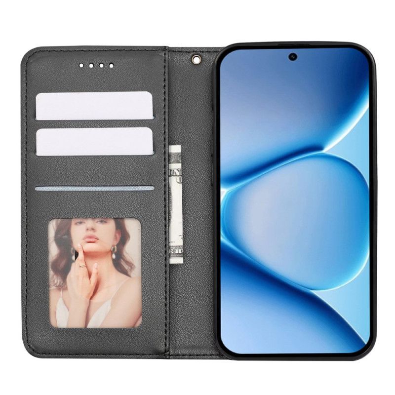 Housse Xiaomi Redmi Note 15 Pro Plus 5G / Poco M8 Pro 5G Flip Cover Frise à Lanière